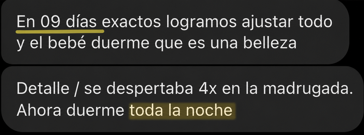 Testimonio de resultados